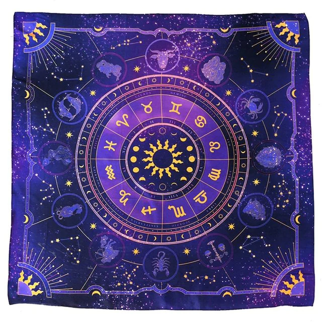 Скатерть для Таро 49x49 см Лунный зодиак FK060-4 - Фото 2 Скатерть для Таро 49x49 см Лунный зодиак FK060-4 - изображение 2