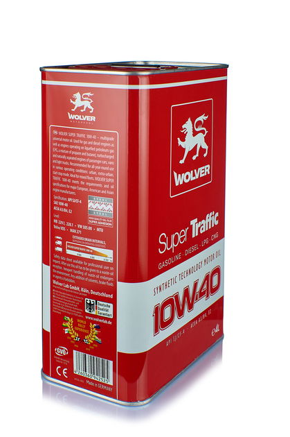 Масло двигателя WOLVER Super Traffic 10W-40 SN/CF 4л полусинтетическое для бензиновых и дизельных двигателей - изображение 3