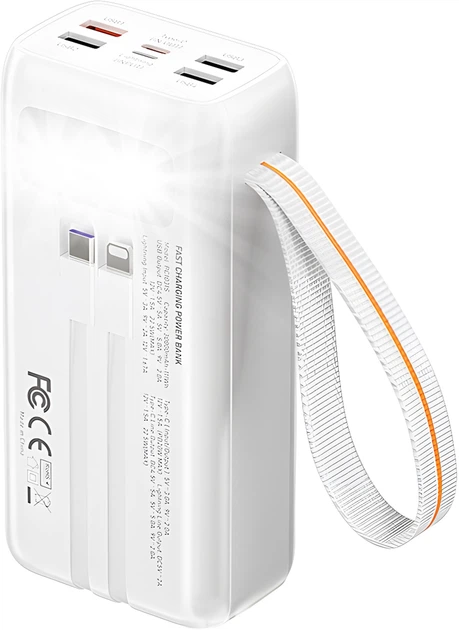 УМБ повербанк Bavin PC1031S 30000 mAh 22.5W Fast Charge/PD20W White (Y-PC1031S WH) - Фото 2 УМБ повербанк Bavin PC1031S 30000 mAh 22.5W Fast Charge/PD20W White (Y-PC1031S WH) - изображение 2