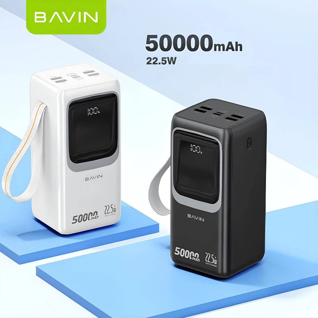 УМБ повербанк Bavin PC1032S 50000 mAh 22.5W Fast Charge/PD20W Black (Y-PC1032S BK) - изображение 3