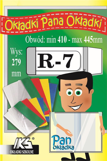 Zestaw okładek do podręczników Iks Regulowanych R7 0.12 mm 279 x 410-445 mm 50 szt (5904314000877) - obraz 1