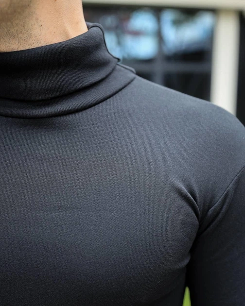 Гольф-водолазка мужская UA на флисе 2XL черная - изображение 3