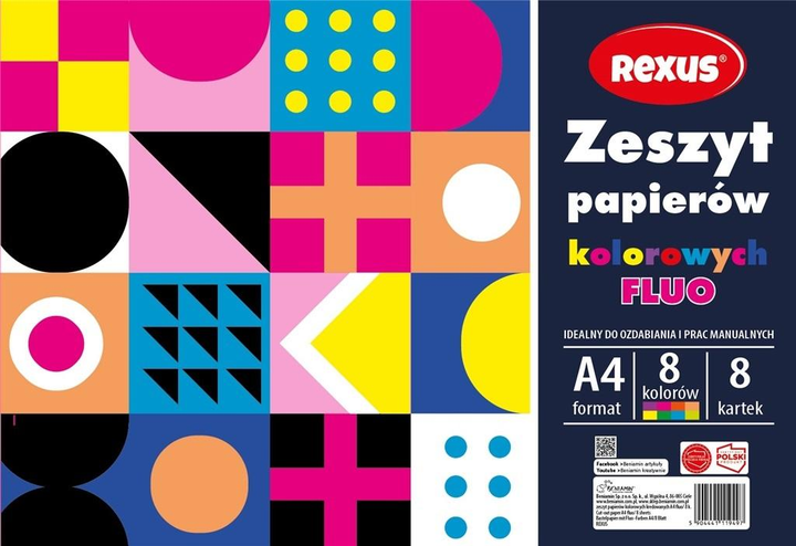 Zestaw zeszytów papierów Beniamin Kolorowych Fluo A4 8 arkuszy 8 kolorów 10 szt (5904441119503) - obraz 1