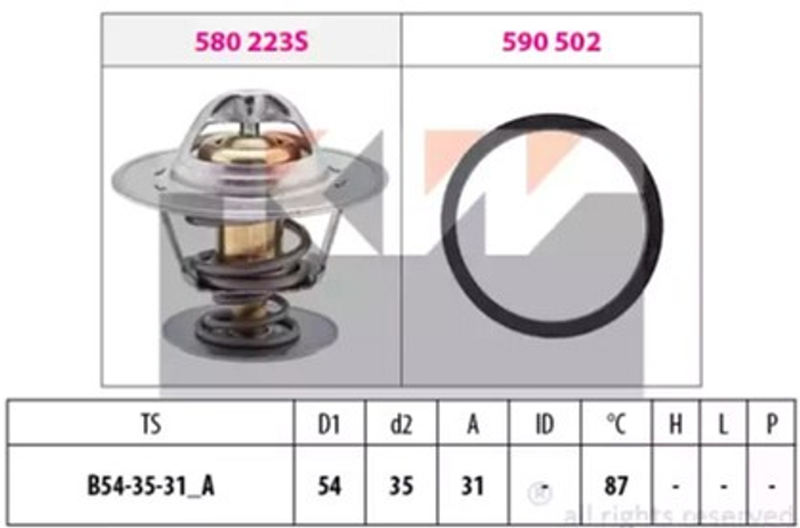 Термостат KW (аналог EPS 1.880.278/Facet 7.8278) (580278) - зображення 1