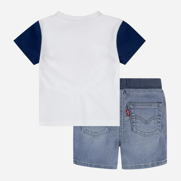Детский летний комплект (футболка+шорты) для мальчика Levi's 645722082 80 см Синий/Белый (1159815642) - изображение 2