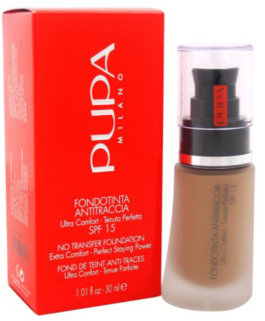 Podkład do twarzy Pupa No Transfer Foundation SPF 15 nawilżający 04 Deep Beige 30 ml (8011607094561) - obraz 1