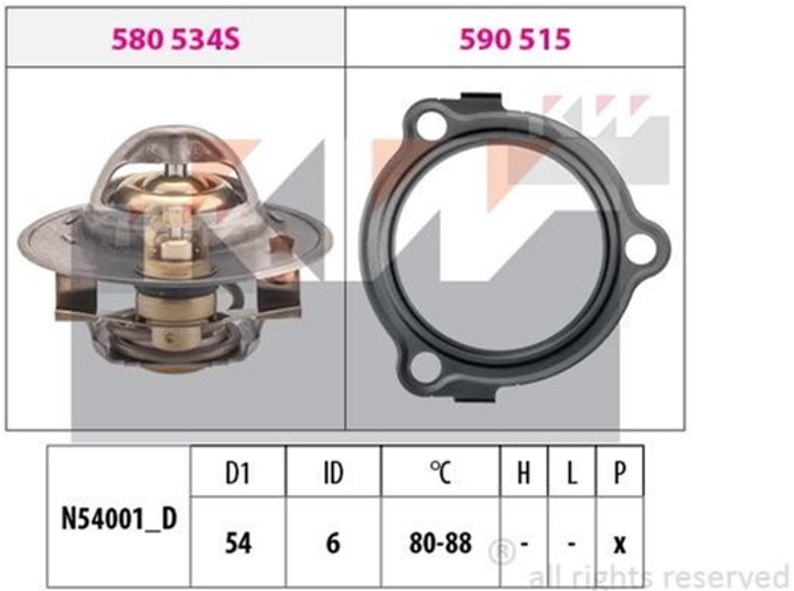 Термостат KW (аналог EPS 1.880.534/Facet 7.8534) (580534) - изображение 1
