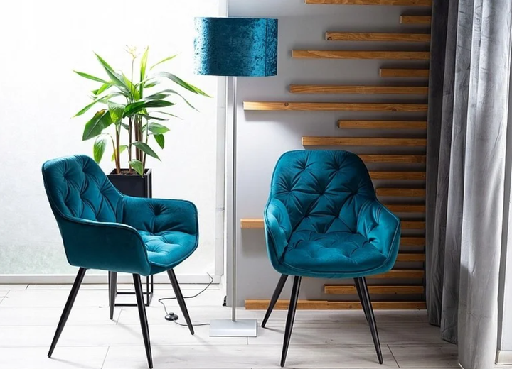 Крісло м'яке зі спинкою Signal Cherry Velvet Bluvel 85 (Морський/бірюза, вельвет) - изображение 3