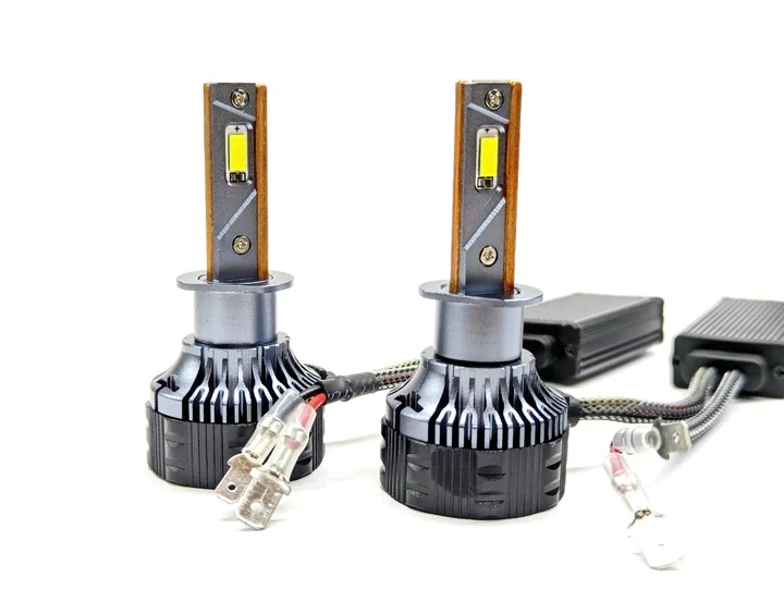 Автомобільні світлодіодні LED лампи R20 H1,діоди CREE4575CHIP,робоча напруга 12-24V,100W,6000K, радіатор - зображення 2
