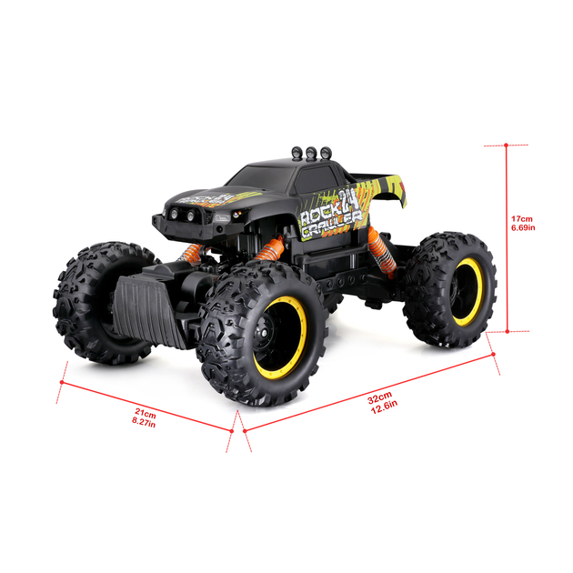 Машинка іграшкова на радіо керуванні Maisto Tech Rock Crawler (82746 black) - зображення 16