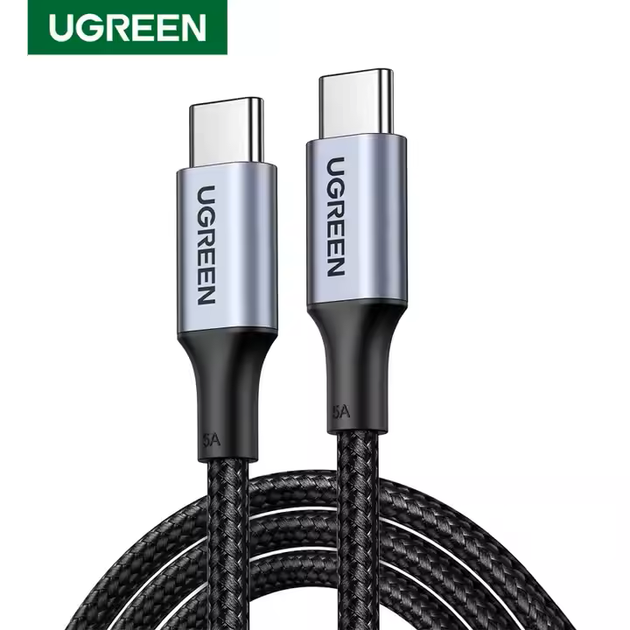 Кабель UGREEN US316 Type-C 5А 100W QC4.0 1 м чорний (2000127) - зображення 2