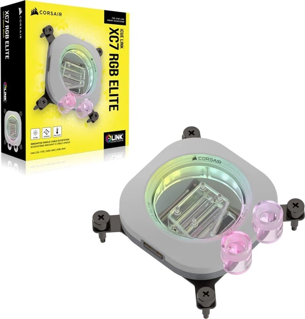 Водоблок Corsair iCUE LINK XC7 RGB ELITE CPU Water Block White (CX