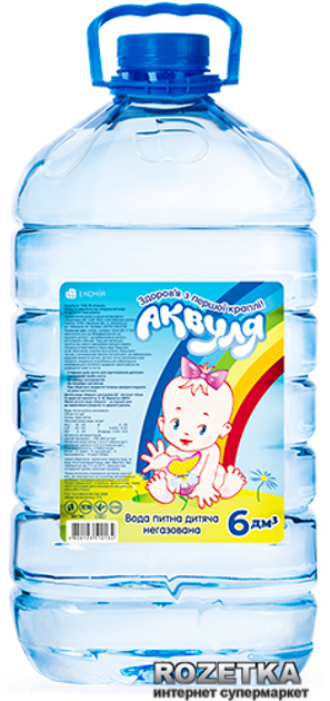 Вода питьевая детская негазированная Аквуля 6 л (4820123510134 ...