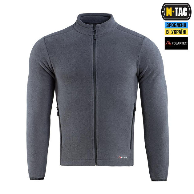 Тактична флісова кофта M-Tac Nord Fleece Polartec, розмір S, колір Dark Grey - изображение 2