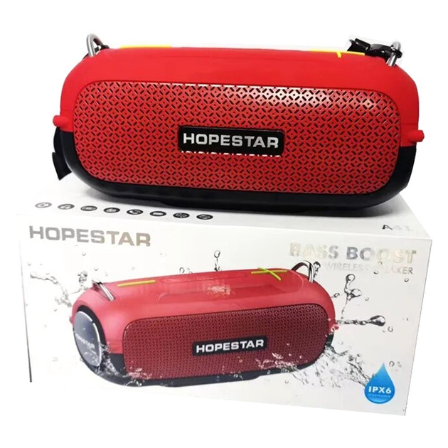 Минидинамик Bluetooth Hopestar A41 Красный 00692288 - изображение 5