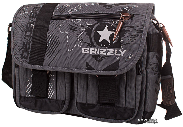 Мужская сумка Grizzly GMM1464-grey Серая – в интернет-магазине ROZETKA ...