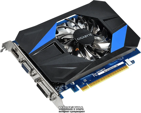 Видеокарта Gigabyte PCI-Ex GeForce GT 730 1024MB GDDR5 (64bit) (1006/5000) (DVI, HDMI, D-Sub) (GV-N730D5OC-1GI) - изображение 2