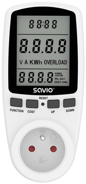 Ватметр Savio AE-01 (5901986048190) - зображення 1