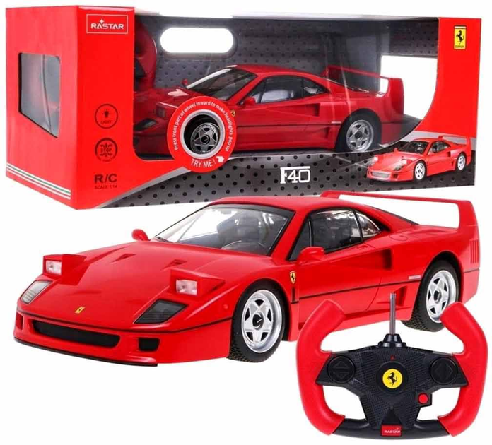 Машинка на радіокеруванні Rastar Ferrari F40 Червона (5901384731007) - зображення 1