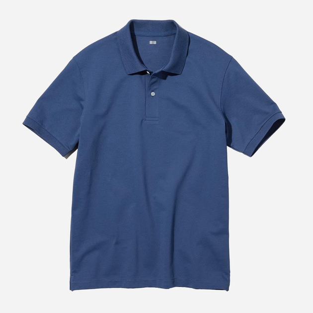 Поло длинное мужское Uniqlo 550646896 3XL Синее (1159815414) - Фото 2 Поло длинное мужское Uniqlo 550646896 3XL Синее (1159815414) - изображение 2