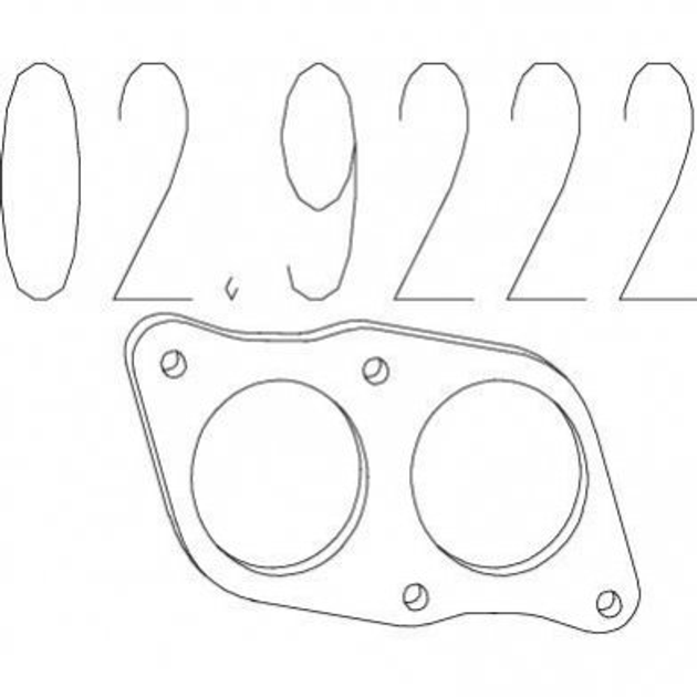 Прокладки выхлопной системы MTS 029222 Volkswagen Golf, Vento, Polo, Jetta; Seat Cordoba, Ibiza; Audi 80 036253115A - изображение 1