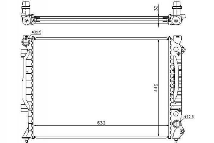 Радіатор охолодження двигуна STARLINE AI2139 Audi A6 1537885, 4B0121251 - зображення 1