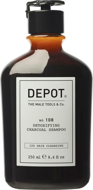 Акція на Шампунь для глибокого очищення Depot No.108 Detoxifying Charcoal Shampoo з деревним вугіллям 250 мл від Rozetka