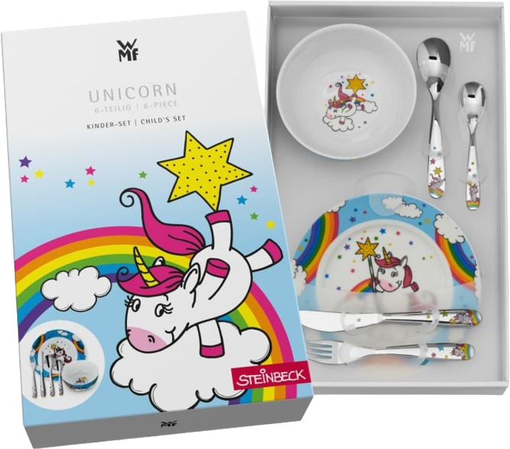 Набір дитячого посуду WMF Unicorn Disney 6 предметів (4000530700643) - зображення 4