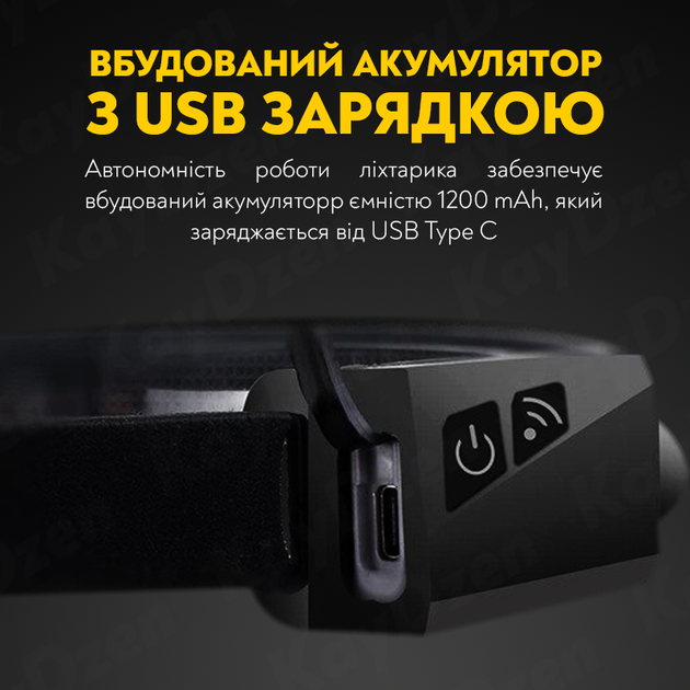 Светодиодный LED фонарь налобный с аккумулятором фонарик аккумуляторный туристический фонарик для рыбалки, велосипедный фонарик c датчиком движения UKC G28 - Фото 7 Светодиодный LED фонарь налобный с аккумулятором фонарик аккумуляторный туристический фонарик для рыбалки, велосипедный фонарик c датчиком движения UKC G28 - изображение 7