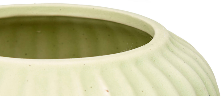 Wazon Giftdecor ceramiczny w paski Zielony 40 cm (8430852942401) - obraz 3