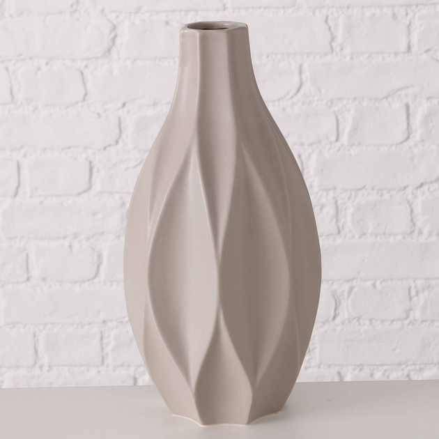 Wazon Boltze Avantika dekoracyjny matowy Beżowy 30 cm (4066076113491) - obraz 3