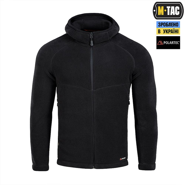 Тактична флісова кофта M-Tac Sprint Fleece Polartec, розмір S, колір Чорний - зображення 2