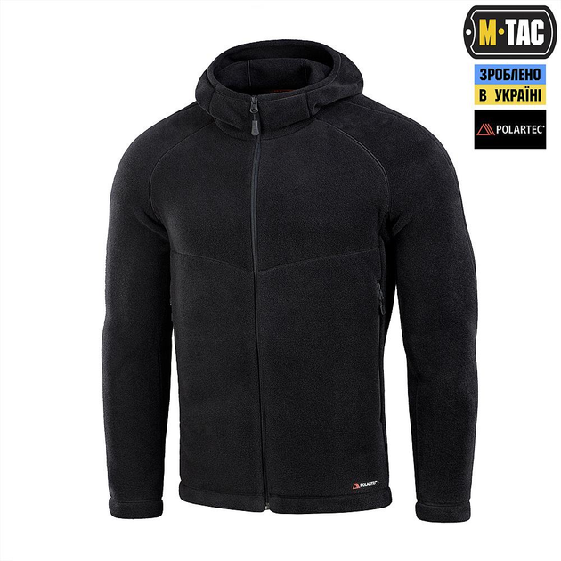 Тактична флісова кофта M-Tac Sprint Fleece Polartec, розмір 3XL, колір Чорний - зображення 1