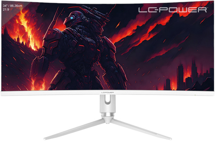 Монітор 34" LC-Power Ultra-Wide Curved UWQHD 165 Гц (LC-M34-Q-C-PRO) - зображення 1