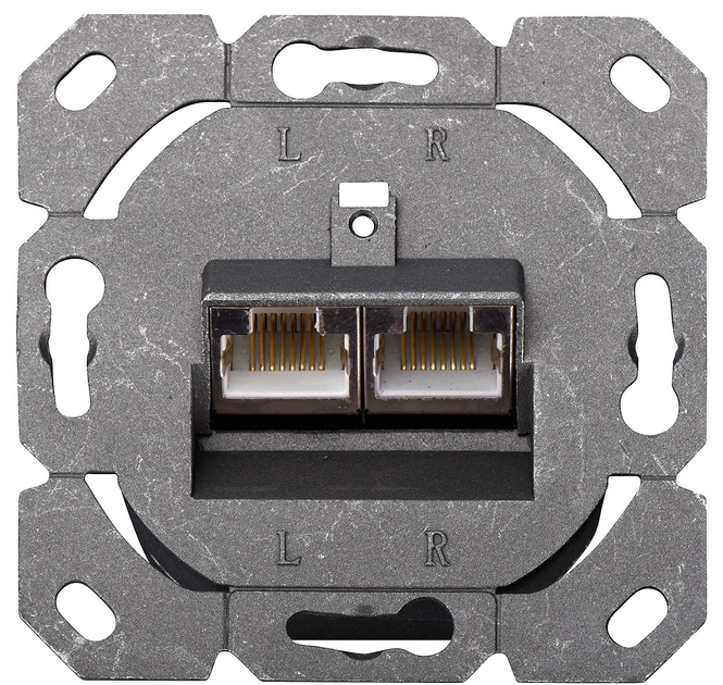 Gniazdo ścienne Digitus Cat 5e 2x RJ-45 LSA 8P8C (DN-9001-N) - obraz 3