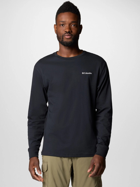 Лонгслів чоловічий Columbia North Cascades Long Sleeve Tee 1834021009 M Чорний (195981686050) - зображення 1