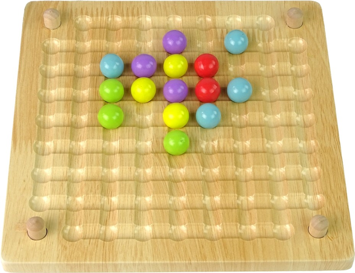 Настільна гра LEAN Toys Wooden Ball Game Beads Educational Board Chinese (5905323214361) - зображення 4