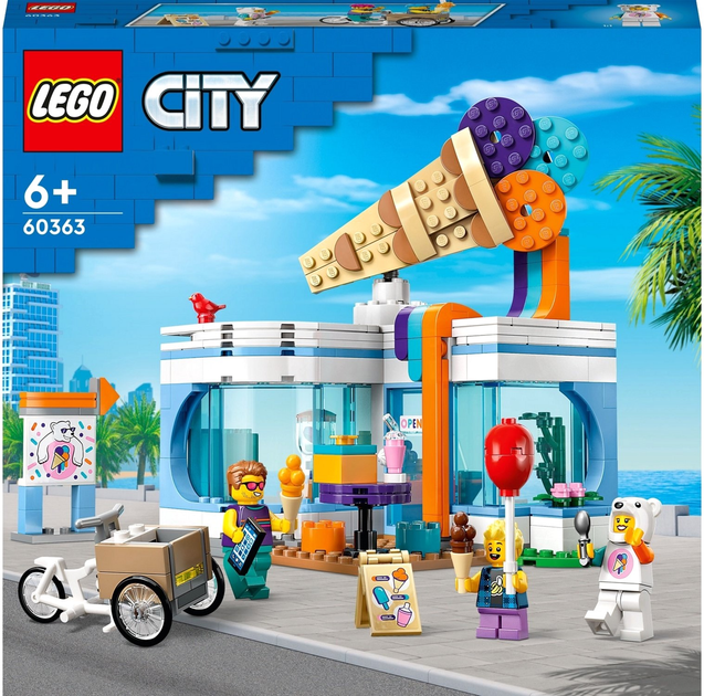 Конструктор LEGO City Кафе-морозиво 296 деталей 4 шт (60363) - зображення 1