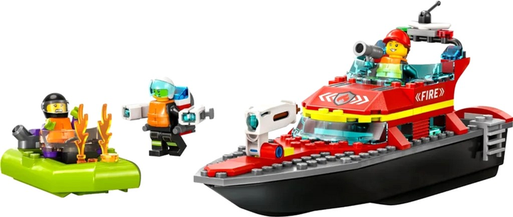 Конструктор LEGO City Пожежний катер 144 деталі 6 шт (60373) - зображення 3