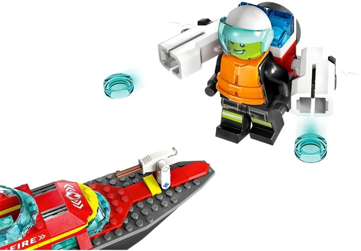 Конструктор LEGO City Пожежний катер 144 деталі 6 шт (60373) - зображення 6