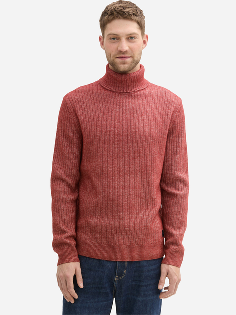 Sweter z golfem męski Tom Tailor 1043347 L Bordowy (4068127010438) - obraz 1