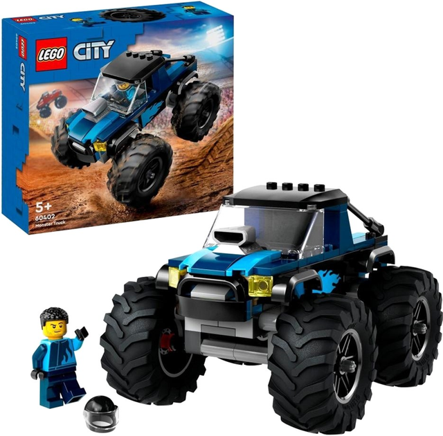 Конструктор LEGO City Вантажівка-монстр Синій 148 деталей 6 шт (60402) - зображення 2