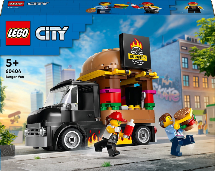 Zestaw klocków LEGO City Ciężarówka z burgerami 194 elementy 6 szt (60404) - obraz 1