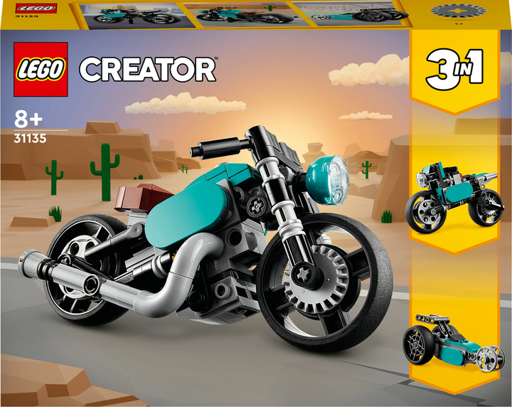 Конструктор LEGO Creator Вінтажний мотоцикл 128 деталей 4 шт (31135) - зображення 1