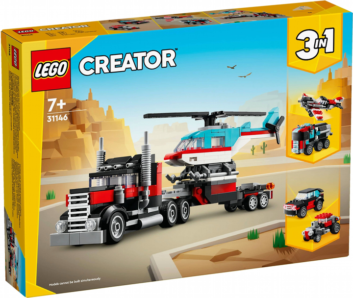 Zestaw klocków LEGO Creator Ciężarówka z platformą 270 elementów 8szt (31146) - obraz 1