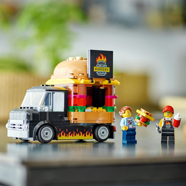 Конструктор LEGO City Вантажівка з бургерами 194 деталі 6 шт (60404) - зображення 10