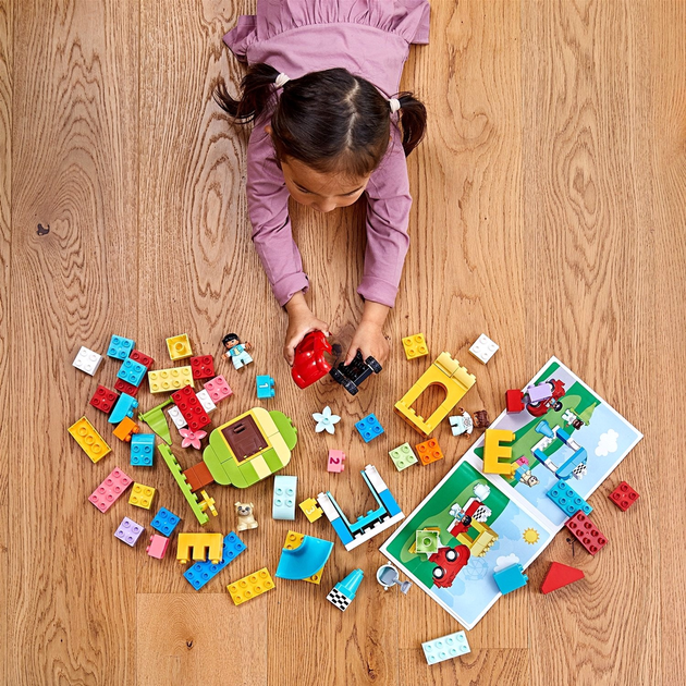 Zestaw klocków LEGO Duplo Deluxe 85 elementów Pudełko z klockami 2 szt (10914) - obraz 12