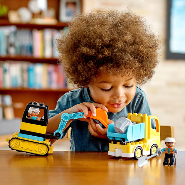 Конструктор LEGO Duplo Вантажівка та екскаватор 20 деталей 4 шт (10931) - зображення 7