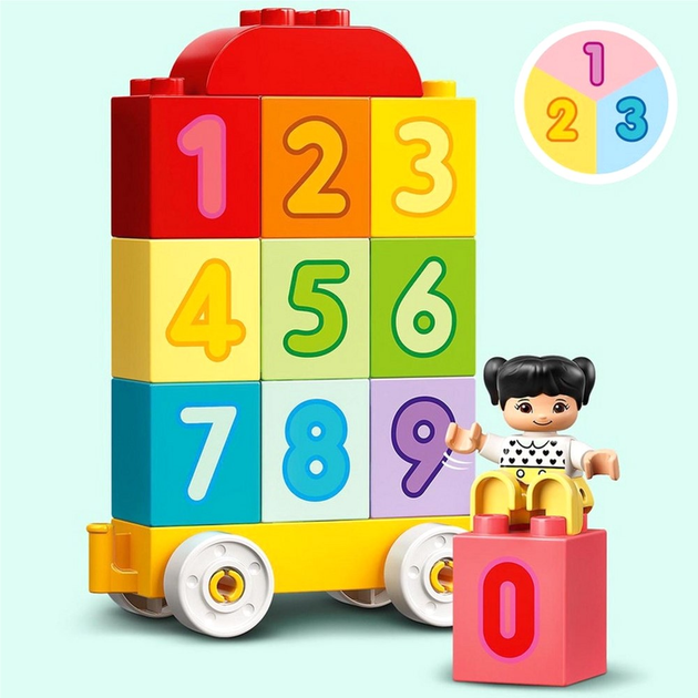 Конструктор LEGO Duplo Поїзд із цифрами Наука 23 деталі 4 шт (10954) - зображення 7