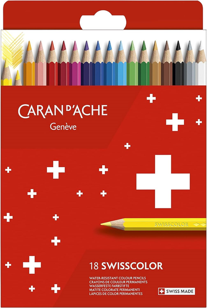 Набір кольорових олівців Caran d'Ache Swisscolor 2.8 мм 18 шт (7630002343329) - зображення 1